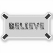 Geloof Sticker, gescheurde Inspirerend lasso Sticker (Voorkant)