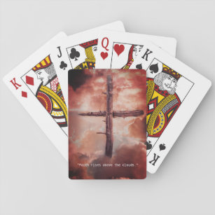 geloof stijgen boven de wolken Klassieke Speelkaar Pokerkaarten