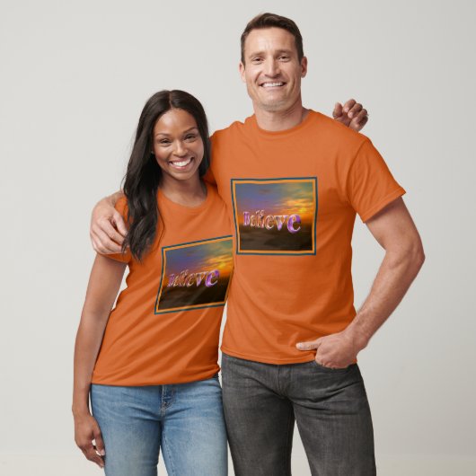 Geloof Sunset Inspirerend T-shirt (Unisex)