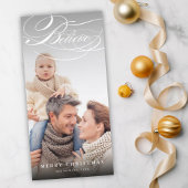 Geloof Swash Script Religieuze kerstfoto Feestdagenkaart