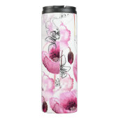 Geloof te midden van roze klaprozen thermosbeker (Achterkant)