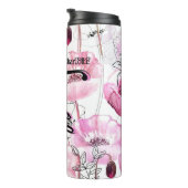 Geloof te midden van roze klaprozen thermosbeker (Geroteerd rechts)