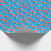 GELOOF tekst met sneeuwvlokken op aqua Cadeaupapier (Hoek)