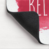 GELOOF tekst op rode verf Muismat (Hoek)