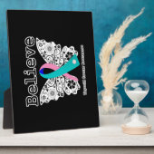 Geloof - Thyroid Cancer Butterfly Fotoplaat (Zijkant)