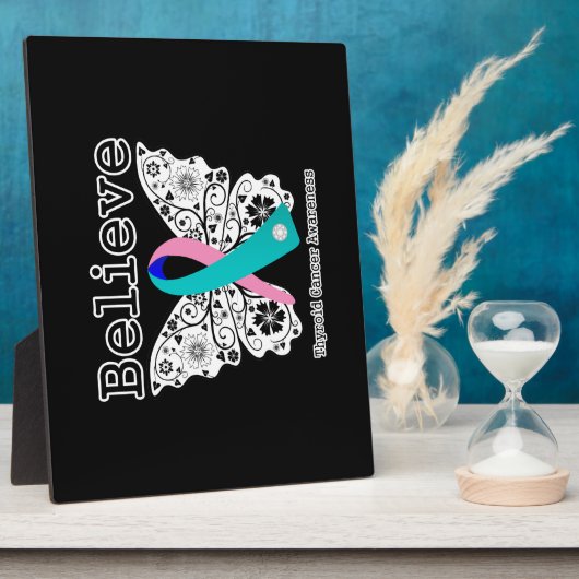 Geloof - Thyroid Cancer Butterfly Fotoplaat (Zijkant)