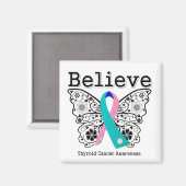 Geloof - Thyroid Cancer Butterfly Magneet (Voorkant / Achterkant)