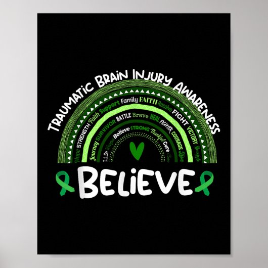 Geloof _ Traumatisch Hersenletsel Bewustzijnsmaand Poster (Voorkant)