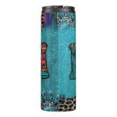 Geloof: Turkoois, Luipaard, Patroon Thermosbeker (Achterkant)