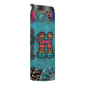 Geloof: Turkoois, Luipaard, Patroon Thermosbeker (Geroteerd rechts)