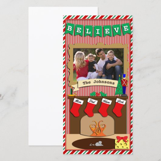 Geloof · Twas Nacht Voor Kerstmis · 4 Voorraad Feestdagenkaart (Voorkant / Achterkant)