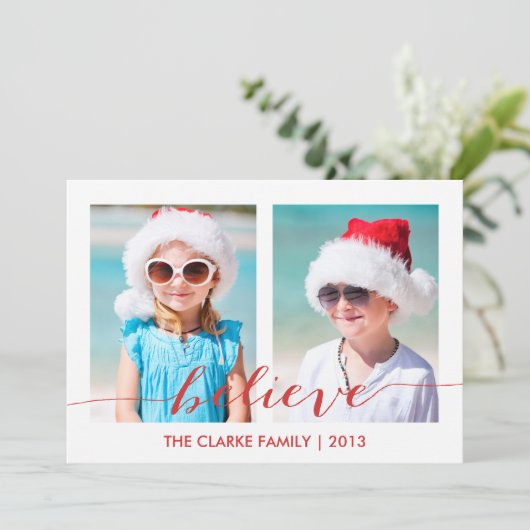 Geloof Two Photo Holiday Card Feestdagenkaart