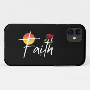 Geloof typografie met rozen Case-Mate iPhone case