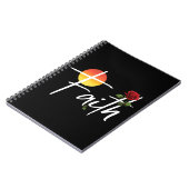 Geloof typografie met rozen notitieboek (Linkerzijde)