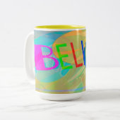 Geloof Typografie Tweekleurige Koffiemok (Voorkant links)