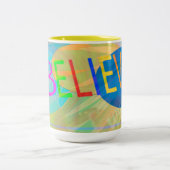 Geloof Typografie Tweekleurige Koffiemok (Center)