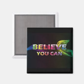 Geloof u can~3 woordcitaatmagneet magneet (Voorkant / Achterkant)