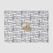 Geloof u kunt Inspirerend Monogram Custom Tissuepapier (Voorkant)