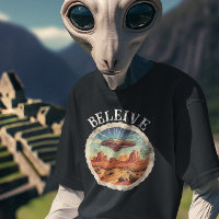 Geloof UFO Ruimteschip Grunge