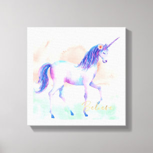 Geloof  Unicorn Canvas Afdruk