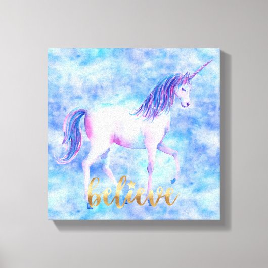 Geloof Unicorn Canvas Afdruk (Voorkant)