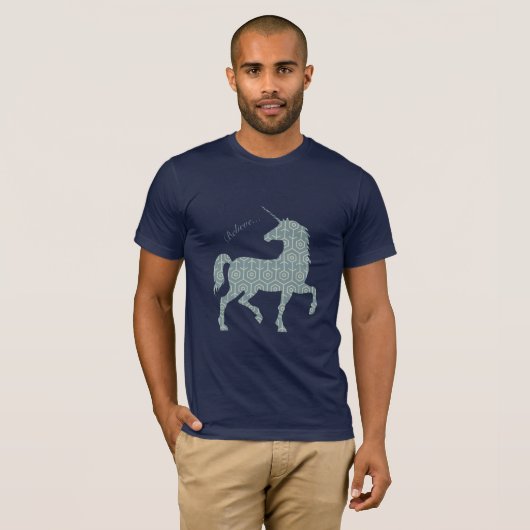 Geloof Unicorn Fantasy Magical Horse Clipart T-shirt (Voorkant volledig)