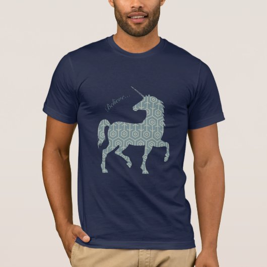 Geloof Unicorn Fantasy Magical Horse Clipart T-shirt (Voorkant)