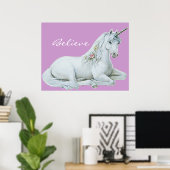 Geloof Unicorn Poster (Thuiskantoor)