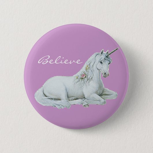 Geloof Unicorn Round Button (Voorkant)