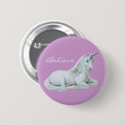 Geloof Unicorn Round Button (Voorkant /achterkant)