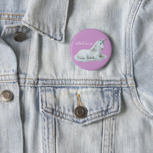 Geloof Unicorn Round Button (In situ)