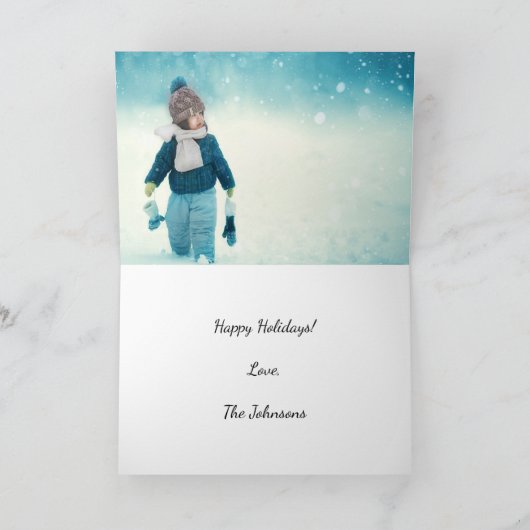 Geloof Vakantiefoto Wenskaart Feestdagen Kaart (Binnen)