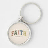 Geloof Varsity Stijl Tekst Efeziërs 2:18 Sleutelhanger (Voorkant)