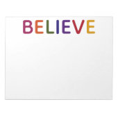 Geloof veelkleurig notitieblok (Voorkant)