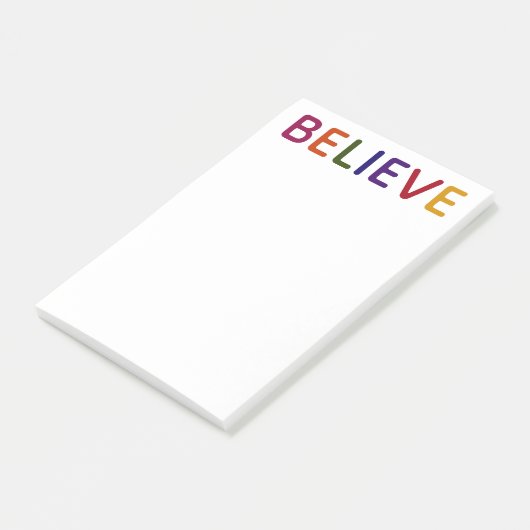 Geloof veelkleurig post-it® notes (Schuin)