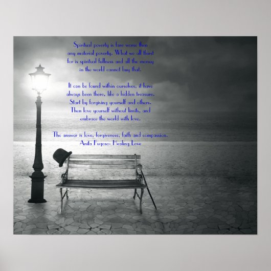 Geloof, vergeving, liefde, mededogen door genezend poster (Voorkant)