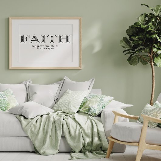 Geloof Verzet Bergen Christelijk Poster