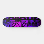 Geloof; Vibrant Violet Blue en Magenta Skateboard (Horizontaal)