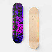 Geloof; Vibrant Violet Blue en Magenta Skateboard (Voorkant)