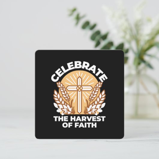 Geloof vieren met oogst – Inspirerende kunst Kaart (Staand voorkant)