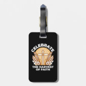Geloof vieren met oogsten – Inspirerend kunst Bagagelabel (Achterkant verticaal)