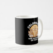 Geloof vieren met oogsten – Inspirerend kunst Koffiemok (Voorkant rechts)