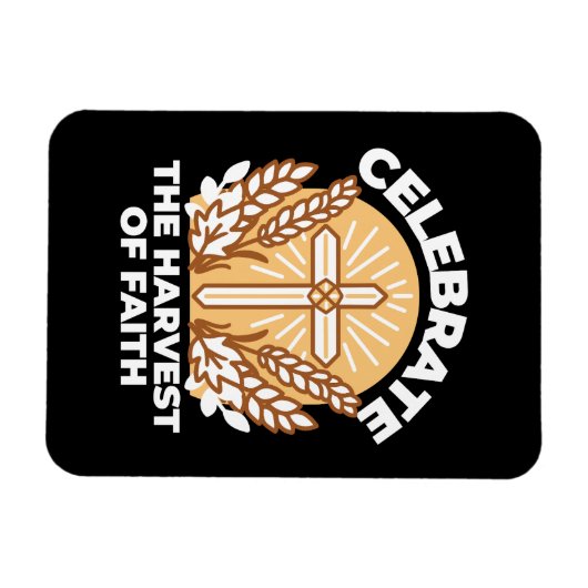 Geloof vieren met oogsten – Inspirerend kunst Magneet (Horizontaal)