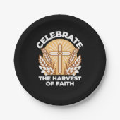 Geloof vieren met oogsten – Inspirerend kunst Papieren Bordje (Voorkant)