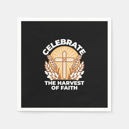 Geloof vieren met oogsten – Inspirerend kunst Servet (Voorkant)