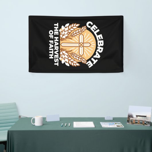 Geloof vieren met oogsten – Inspirerend kunst Spandoek (Beurs)