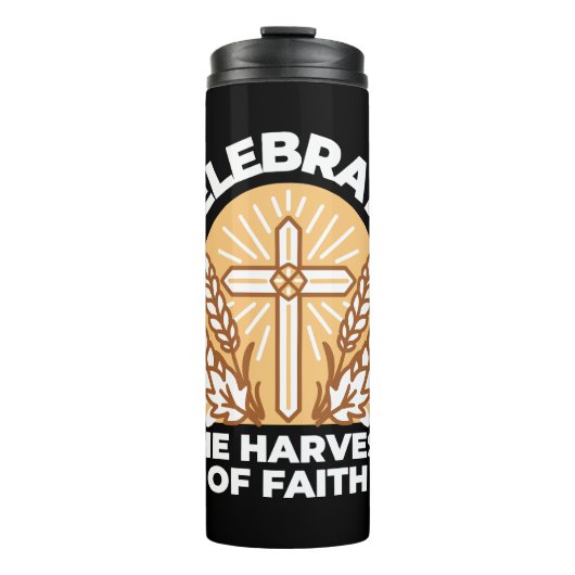 Geloof vieren met oogsten – Inspirerend kunst Thermosbeker (Voorkant)