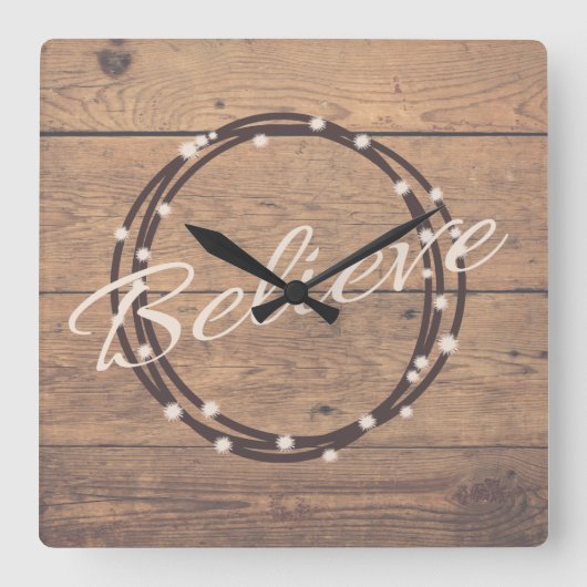 Geloof Vierkante Klok (Voorkant)