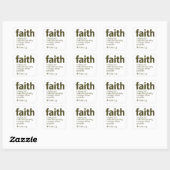 Geloof Vierkante Sticker (Vel)