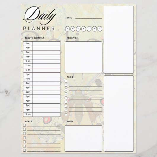 Geloof vintage vlinder dagelijkse planner (Voorkant)